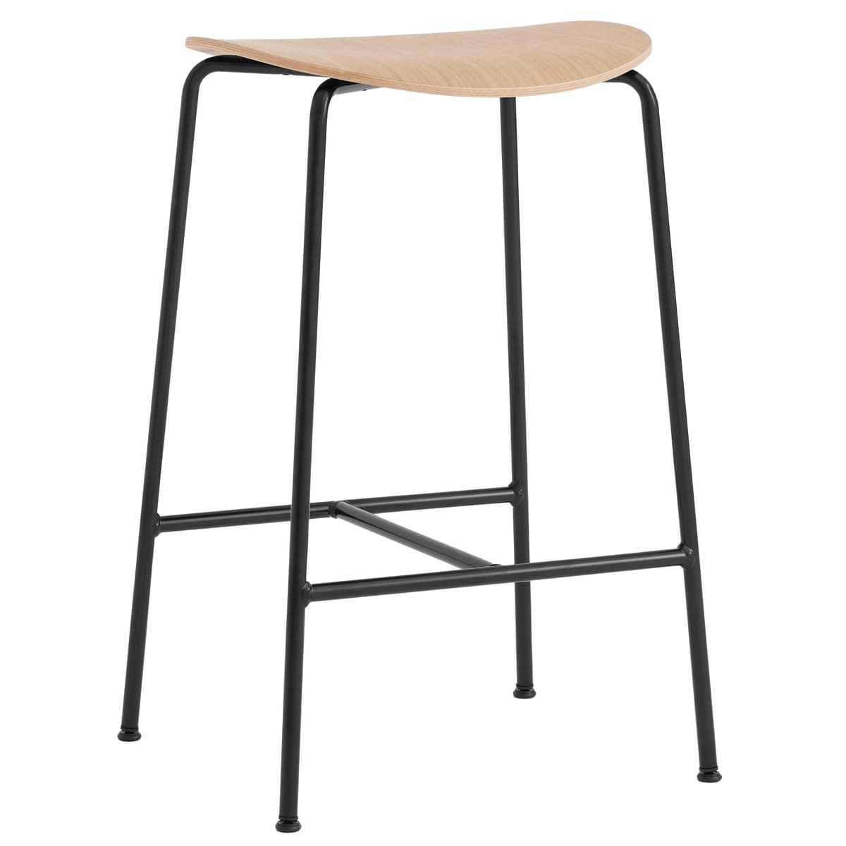 &tradition Pavilion AV37 Barkruk H68 Plastic Glijders Gelakt Eiken - afbeelding 1