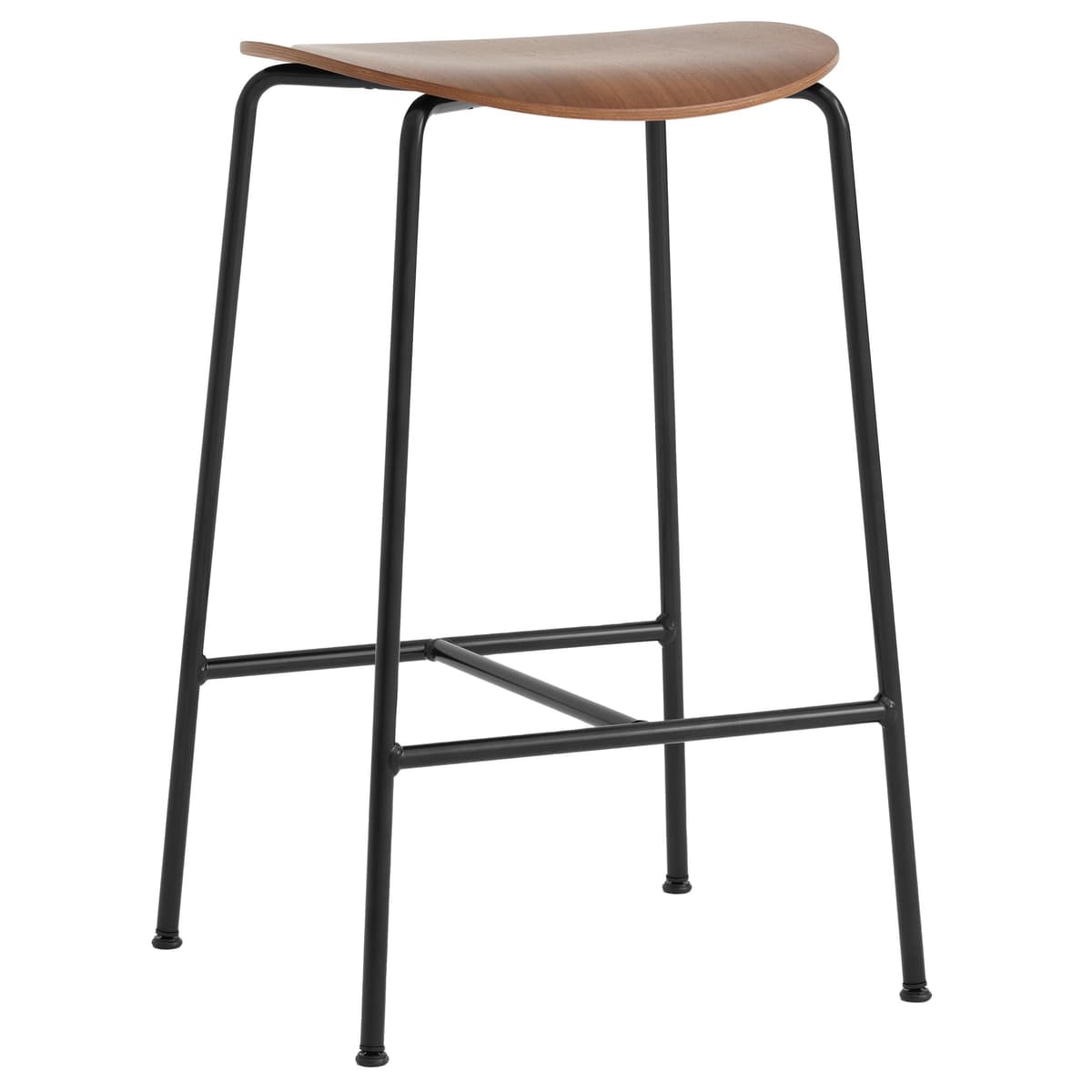 &tradition Pavilion AV37 Barkruk H68 Plastic Glijders Gelakt Walnoot