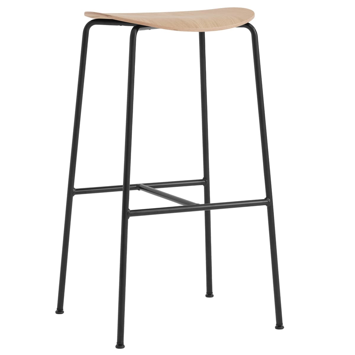 &tradition Pavilion AV38 Barkruk H79 Plastic Glijders Gelakt Eiken - afbeelding 1