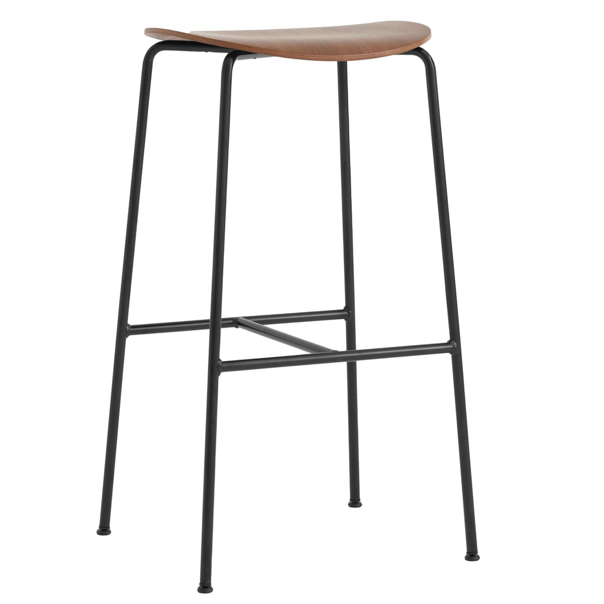 &tradition Pavilion AV38 Barkruk H79 Plastic Glijders Gelakt Walnoot - afbeelding 1