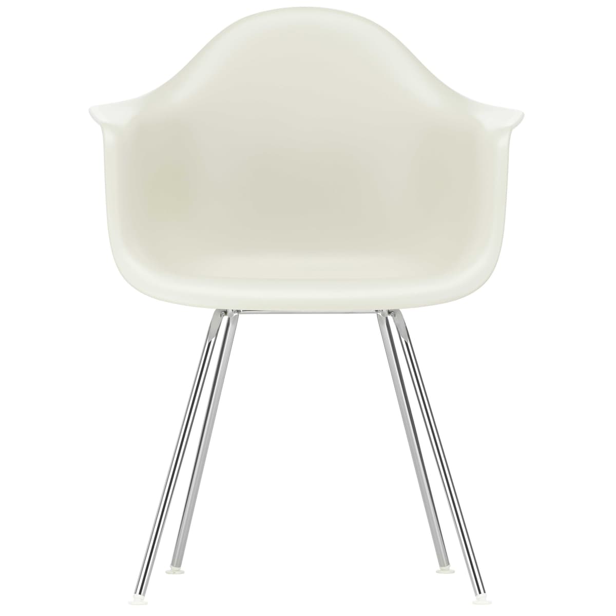 Vitra Eames DAX Stoel Verchroomd Onderstel Pebble - afbeelding 1