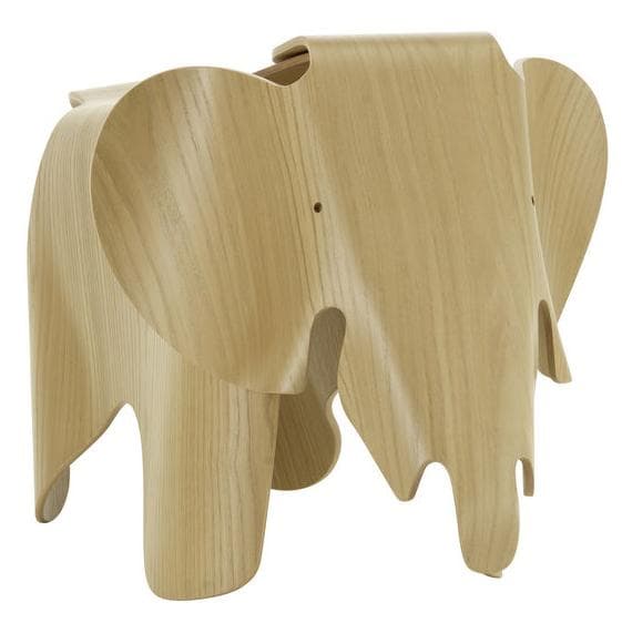 Vitra Eames Elephant Plywood Olifant Kinderstoel Naturel Chestnut - afbeelding 1