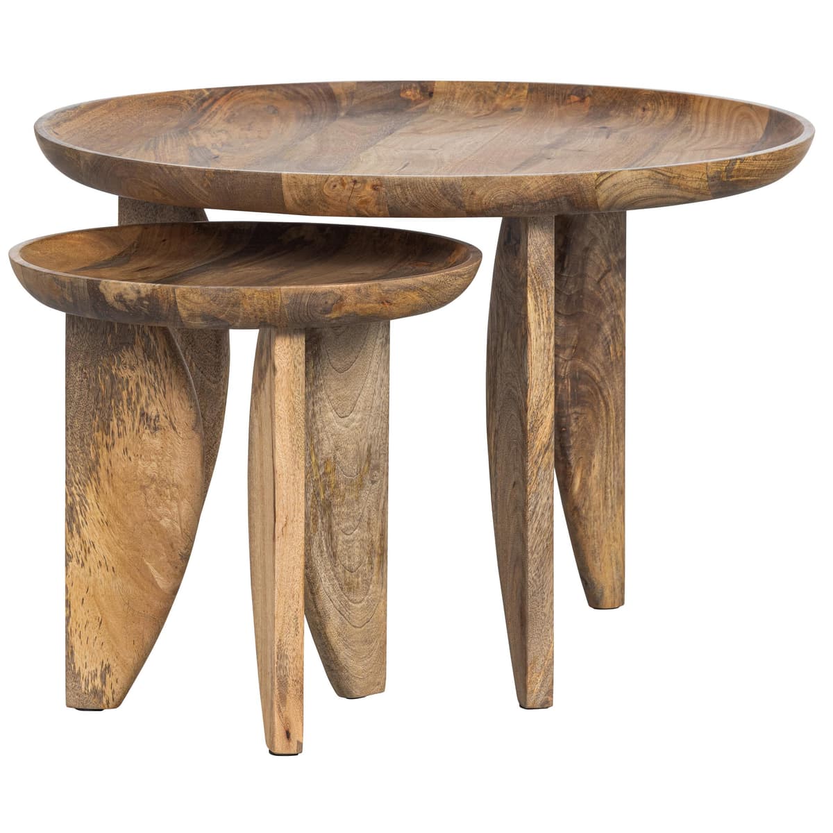 Vtwonen High Heels Bijzettafel Set Van 2 Mangohout