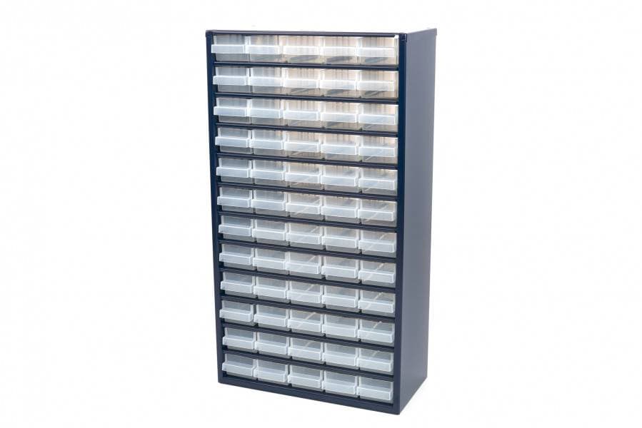 RAACO metalen ladenkast 60 laden + 10 tussenschotten