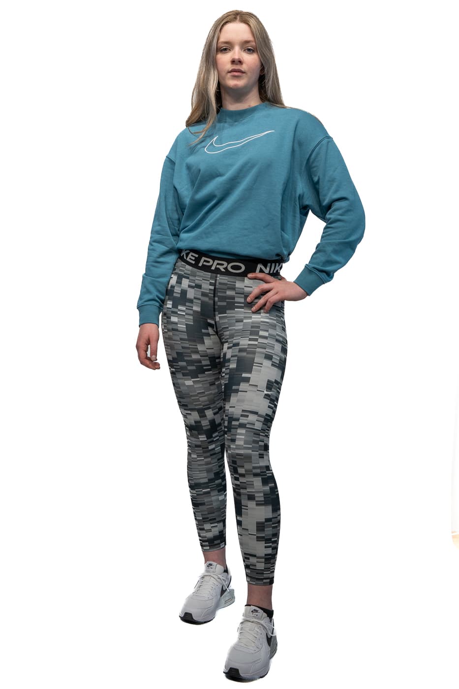 Nike Pro Dri-fit Sportlegging Dames Capri Zwart Dessin L/40