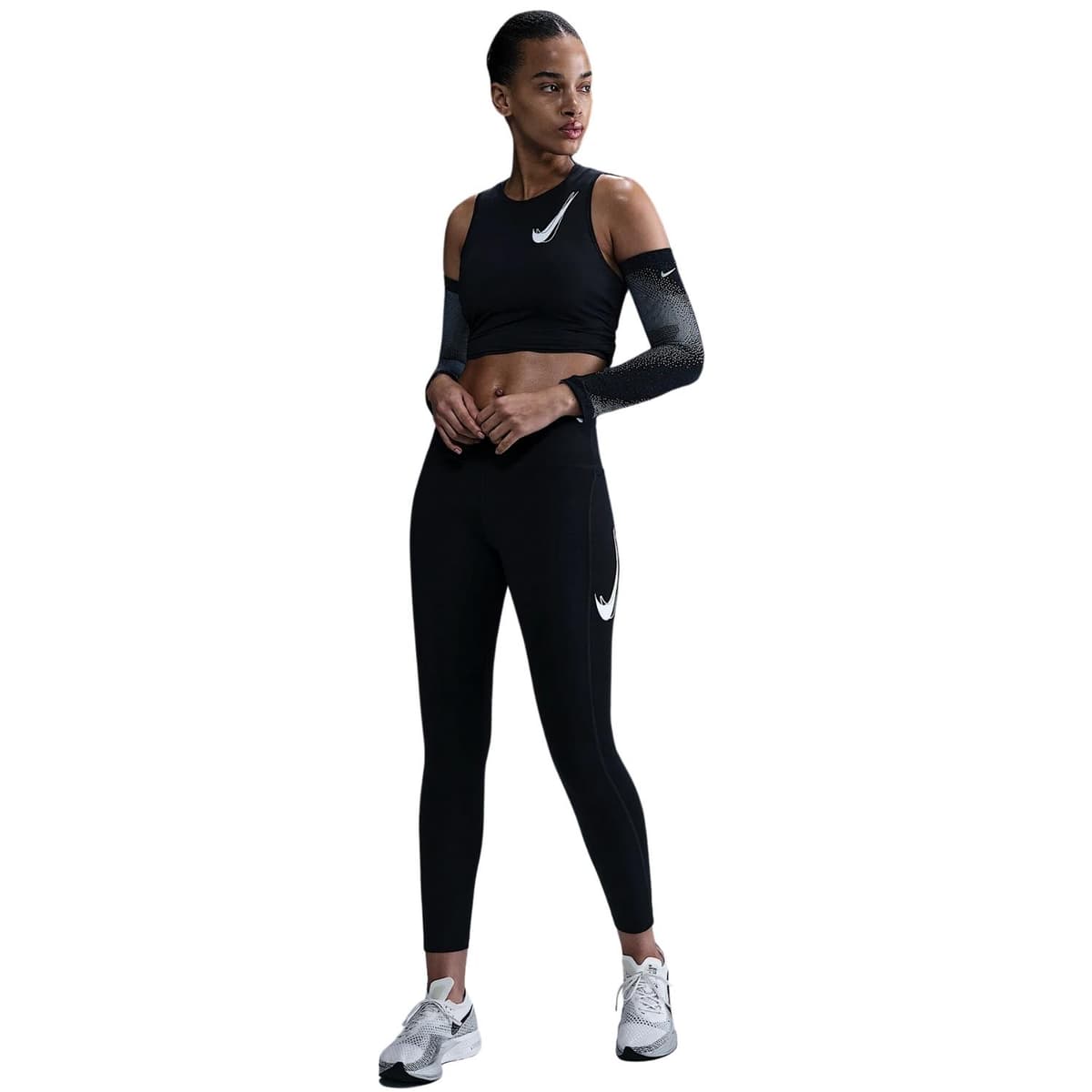 Nike Fast Dri-fit Sportlegging Dames Lang Zwart S/36.