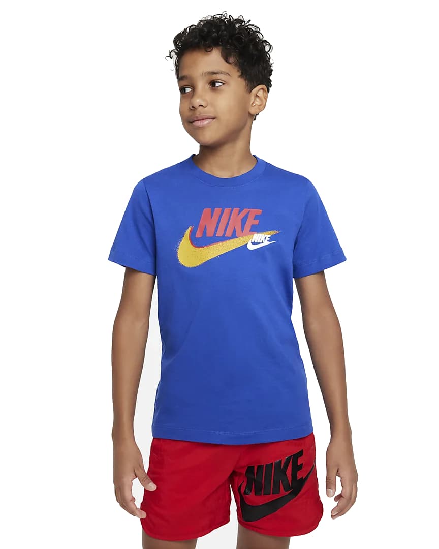 Nike Nsw Si Ss Sportshirt Jongens Donkerblauw 116