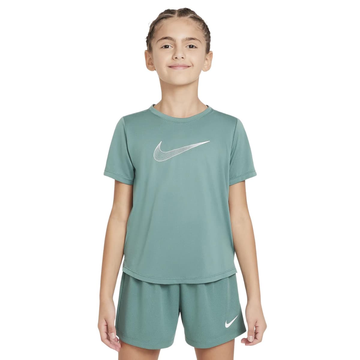 Nike One Sportshirt Meisjes Groen 116