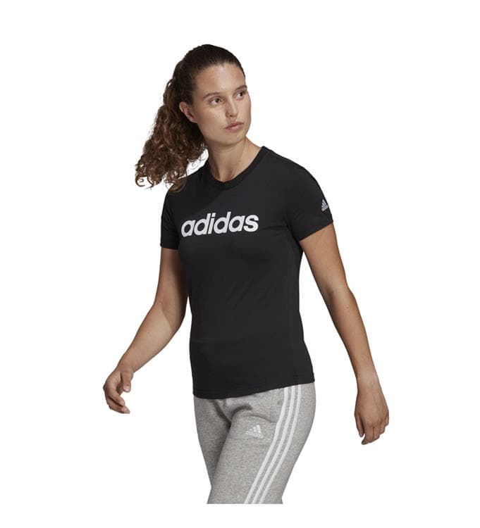 Adidas Loungewear Essentials Logo Sportshirt Dames Zwart M