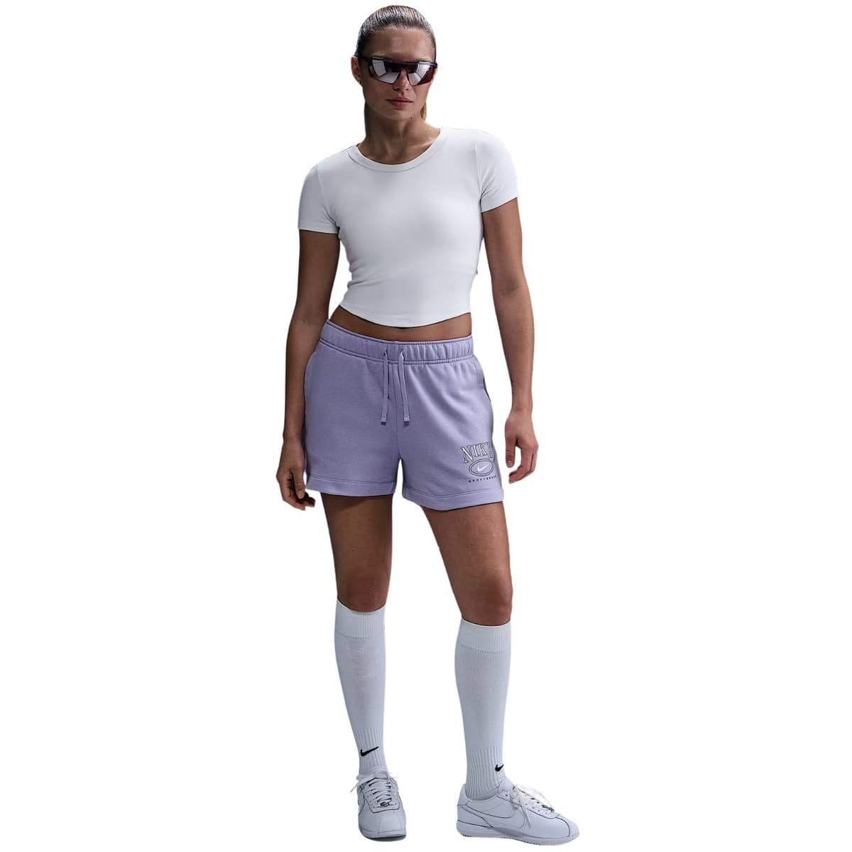 Nike Sportswear Club Fleece Sportshort Dames Lila M/38