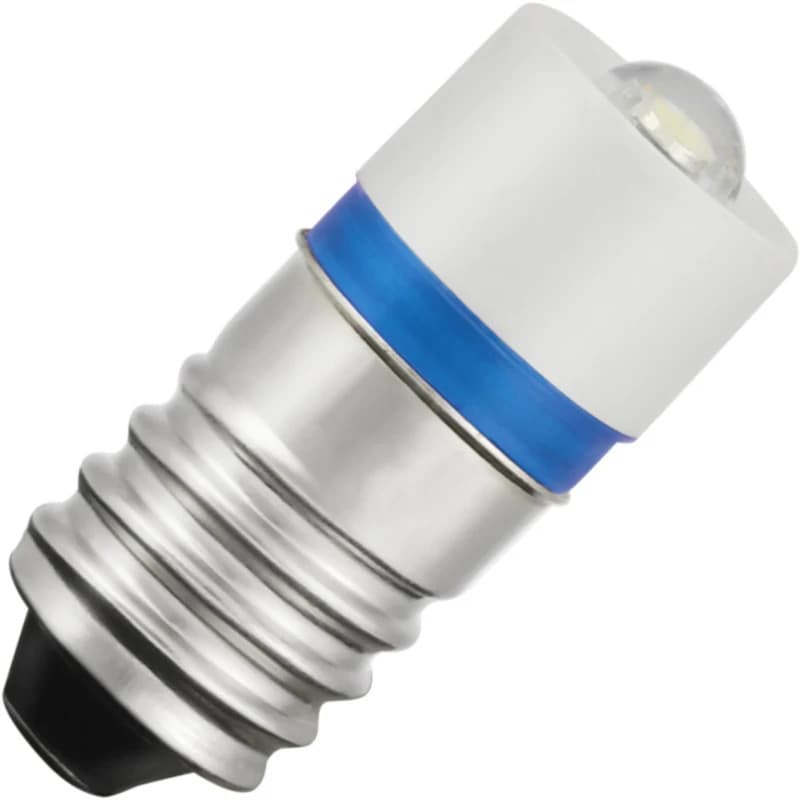 Schiefer E10 LED Lamp | 0.12W 6V 20mA Blauw | 10x23.5mm | 10 stuks