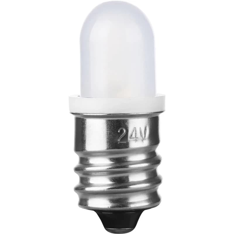 Schiefer E12 LED Lamp | 0.72W 24V 30mA Wit | 13x33mm | 10 stuks