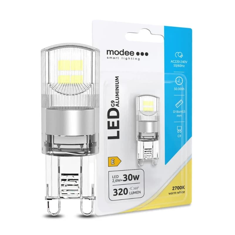 Modee LED Steeklamp G9 | 2.6W 2700K 220V/240V 827 320Lm | 300°