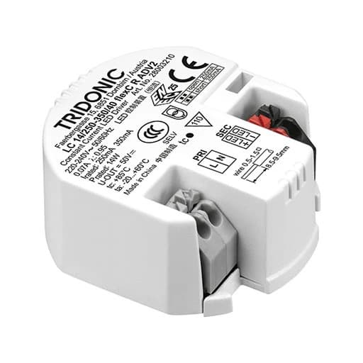 Tridonic LED Driver | 250mA/350mA 7.5W/14W 30V/40V | IP20 28003210