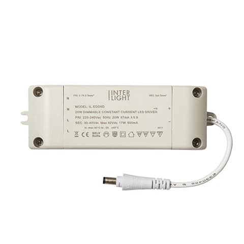 Interlight LED Driver | 500mA 20W 42V | Dimbaar IP20